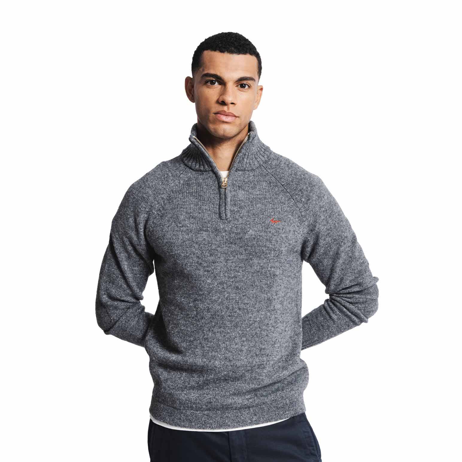 Aubin Bream Zip Neck Jumper